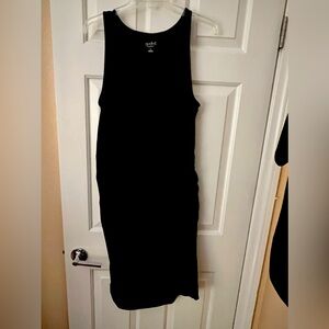 Ladies x large black one piece knit midi dress